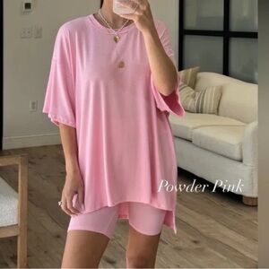 Talulah Novi Powder Pink Tee & Short Set